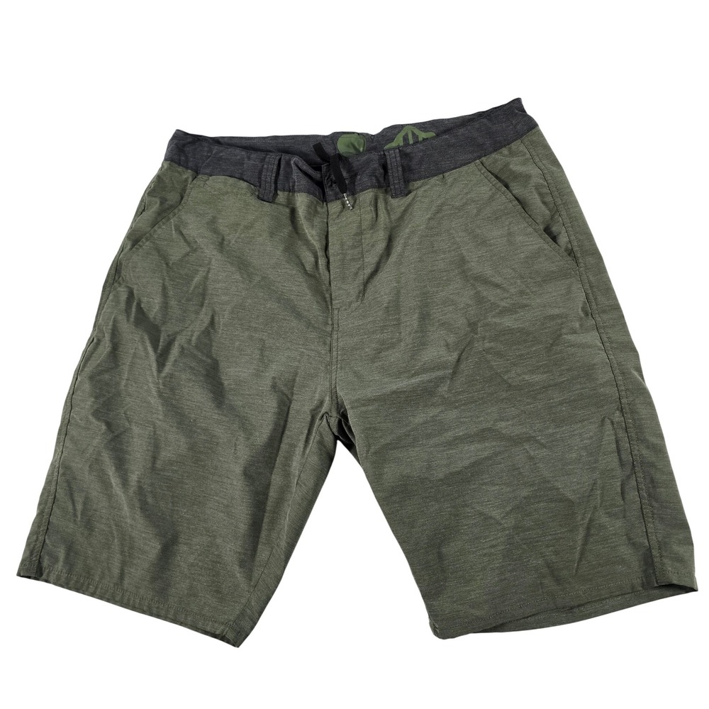 KAVU‎ Mens Hybrid Shorts Size 36 Olive Green Heathered Quick Dry Hiking Trail